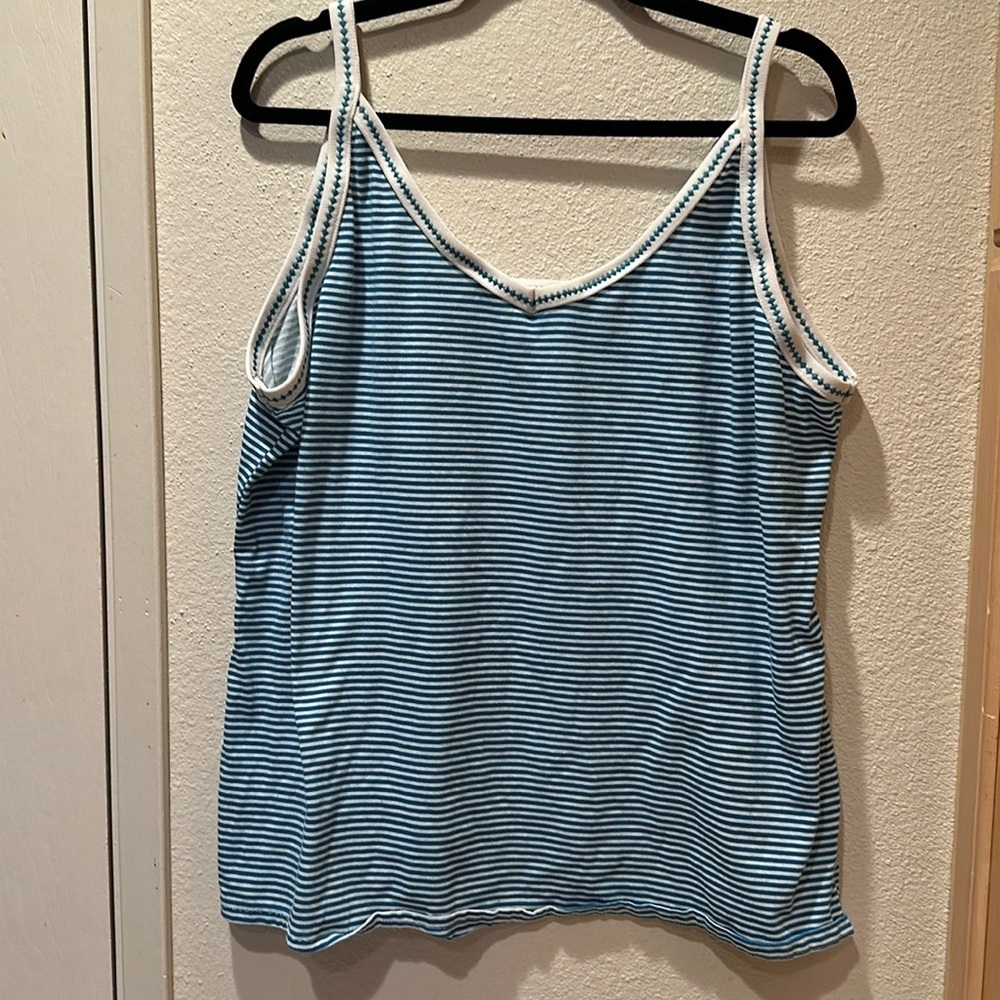 Blue striped tank top